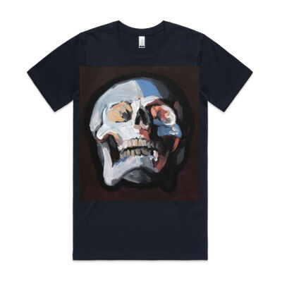 Chin Up Skull Badge - ascolour/ORGANIC TEE/light weight Thumbnail